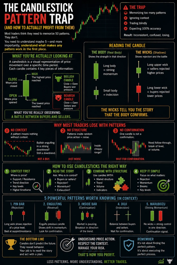 Original illustration for The Candlestick Pattern Trap