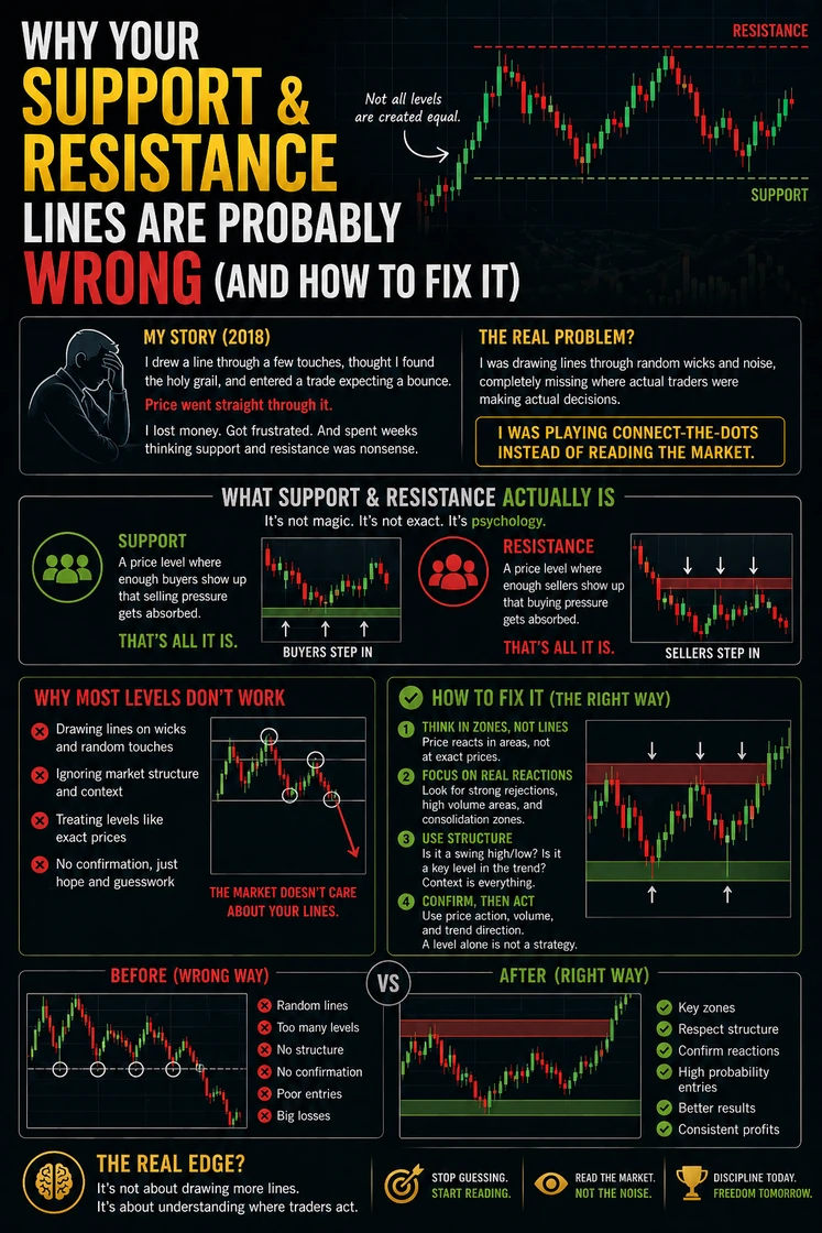 Original illustration for Why Your Support & Resistance Are Wrong