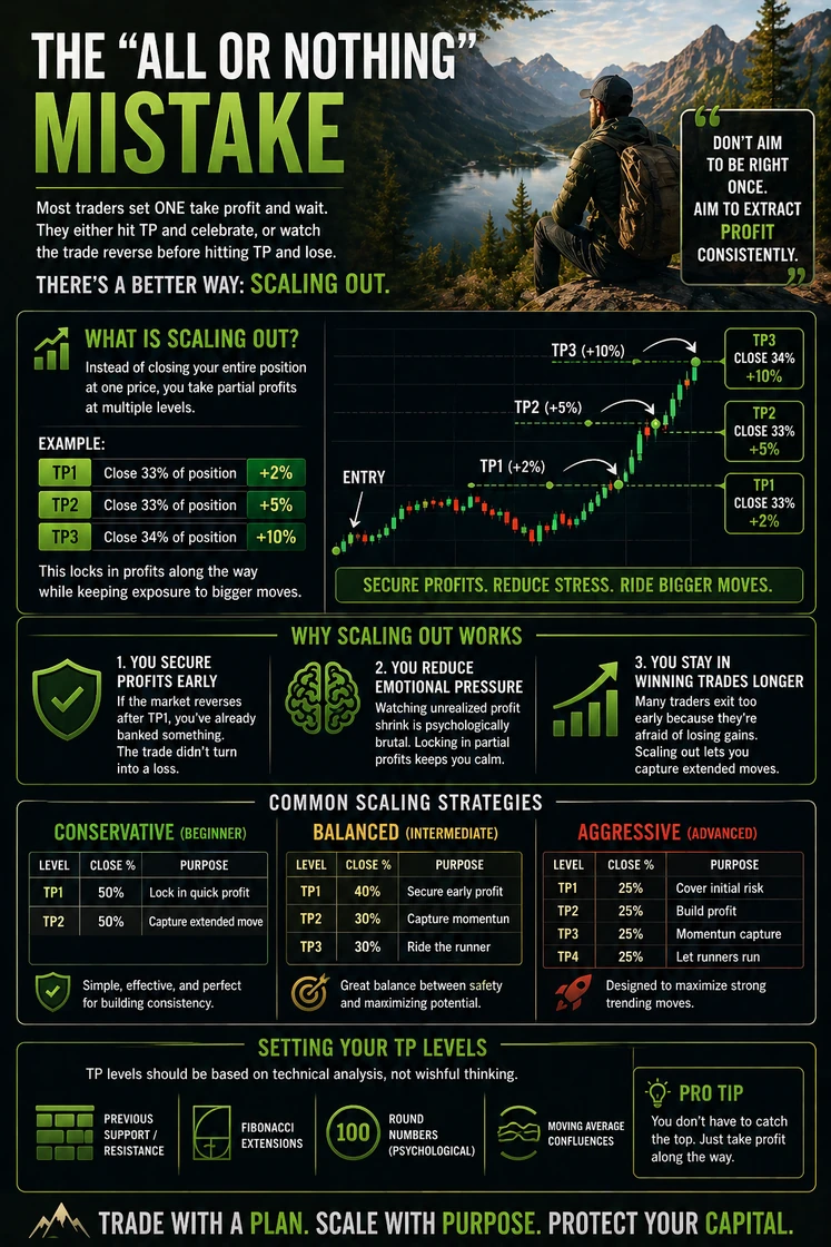 Original illustration for Scaling Out – The Smart Way to Take Profits